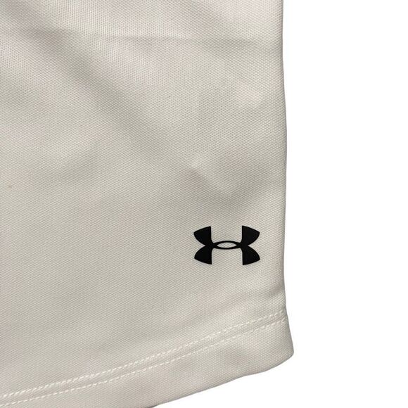 Under Armour Loose Fit Girl’s White Pullover Short Sleeve Polo Top Medium - Picture 2 of 12